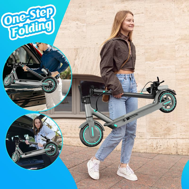350W Powerful Motor Electric Scooter for Adults, 14Miles Long Range,19Mph (28Mph after App Lifting Restrictions), 36V 7.8AH Battery Portable Folding Commuting E-Scooter with App Control