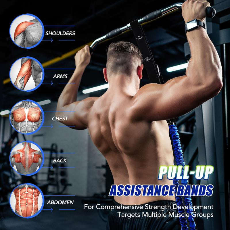 Alongsong Pro Pull-Up Assist Bands – Heavy-Duty 320-400Lb Adjustable Resistance for Home Gym & Outdoor Training