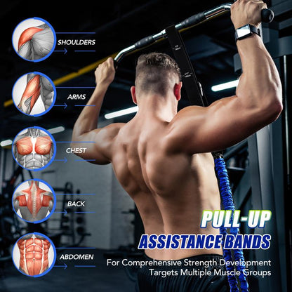 Alongsong Pro Pull-Up Assist Bands – Heavy-Duty 320-400Lb Adjustable Resistance for Home Gym & Outdoor Training