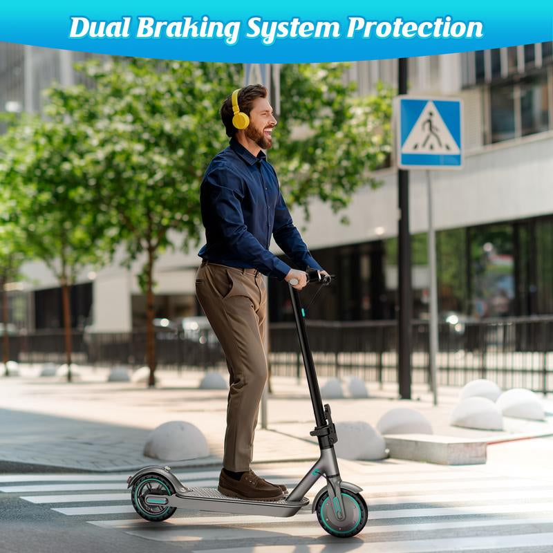 350W Powerful Motor Electric Scooter for Adults, 14Miles Long Range,19Mph (28Mph after App Lifting Restrictions), 36V 7.8AH Battery Portable Folding Commuting E-Scooter with App Control