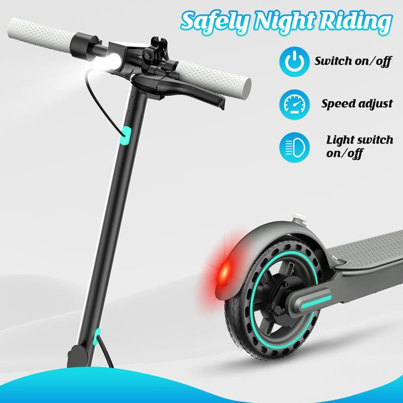 350W Powerful Motor Electric Scooter for Adults, 14Miles Long Range,19Mph (28Mph after App Lifting Restrictions), 36V 7.8AH Battery Portable Folding Commuting E-Scooter with App Control