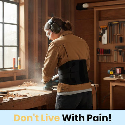 Back Brace Support Belt-Lumbar Support Back Brace for Back Pain, Sciatica, Scoliosis, Herniated Disc Adjustable Support Straps-Lower Back Brace with Removable Lumbar Pad for Men & Women