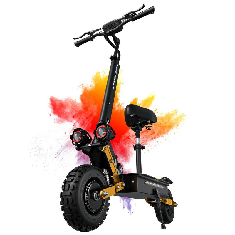 LEOOUT T85, 53MPH Top Speed, 60 Mi Max Range, 6000W Peak Motor, Smart Unlock Dashboard, Dual Suspension & Braking System, Dual Charging Ports, 11" Anti-Slip Tires