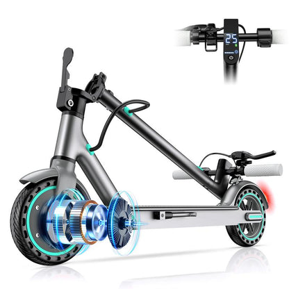 350W Powerful Motor Electric Scooter for Adults, 14Miles Long Range,19Mph (28Mph after App Lifting Restrictions), 36V 7.8AH Battery Portable Folding Commuting E-Scooter with App Control