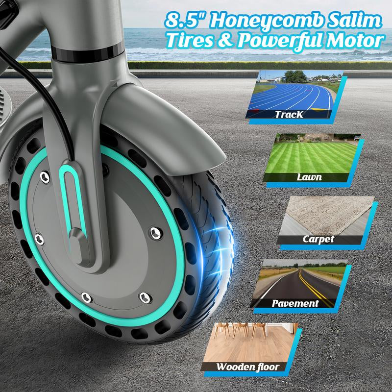 350W Powerful Motor Electric Scooter for Adults, 14Miles Long Range,19Mph (28Mph after App Lifting Restrictions), 36V 7.8AH Battery Portable Folding Commuting E-Scooter with App Control