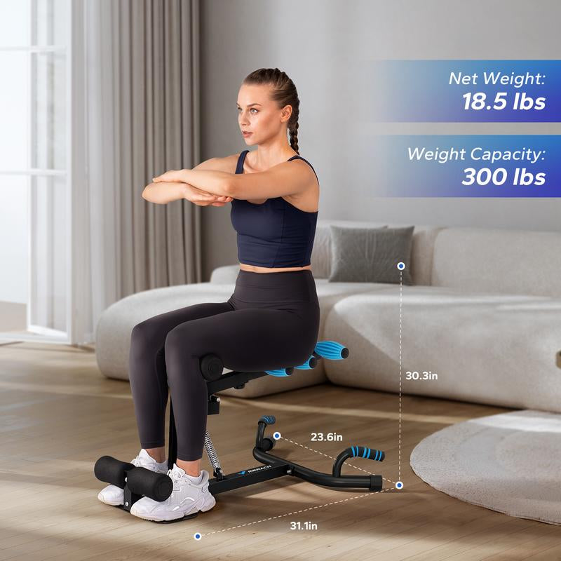 Merach Deep Squat Machine, Adjustable Glutes Workout for Home Gym Workout Training, Sit up Machine for Abs and Muscle Building, Abdominal Bench, Push up Fitness Equipment, Tiktokshopblackfriday