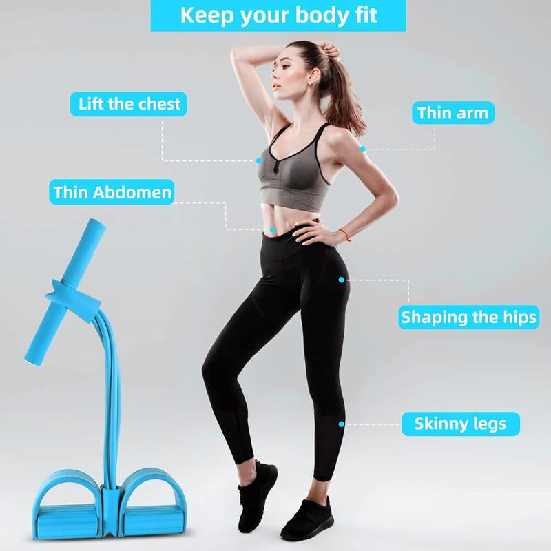 Artificial Tension Pedal Elastic Band (Environmental Natural Latex)| Stretch Band Adjustable Resistance Yoga Stretch Belt| Professional Fitness Equipment Arm and Waist Training Exercise Equipment