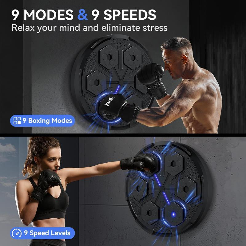 2025 Upgraded Music Boxing Machine: 5.0 Smart Bluetooth Trainer with Gloves, Suitable for Adults & Kids, Home/Office/Gym Boxing Target Workout Equipment