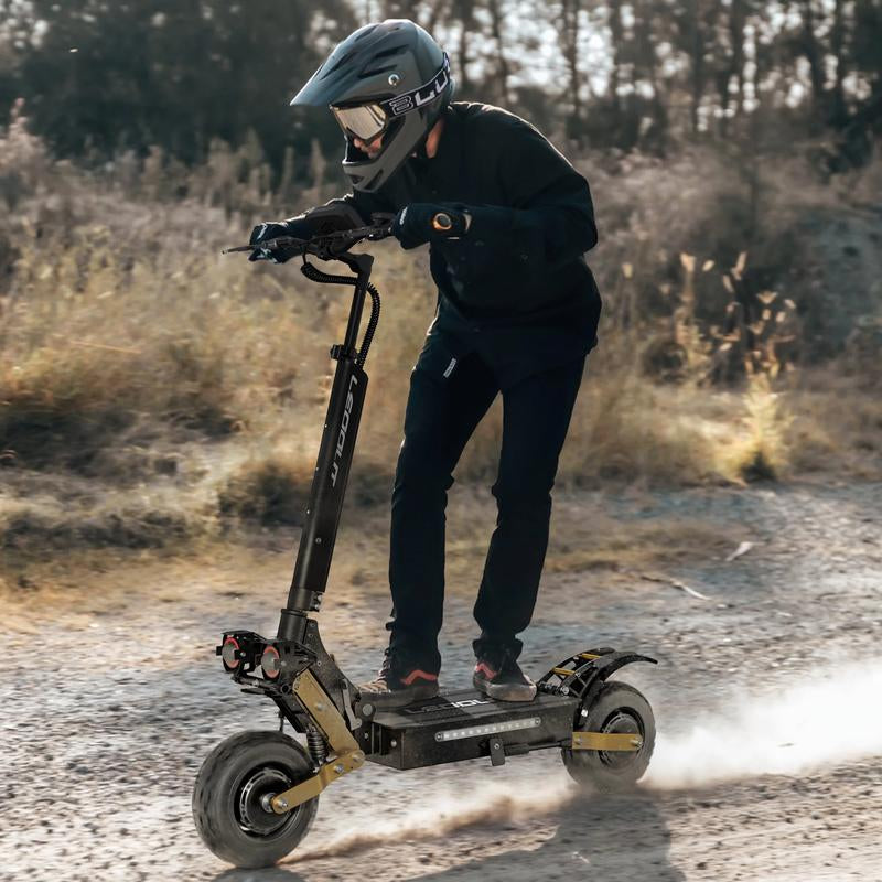 LEOOUT T85, 53MPH Top Speed, 60 Mi Max Range, 6000W Peak Motor, Smart Unlock Dashboard, Dual Suspension & Braking System, Dual Charging Ports, 11" Anti-Slip Tires