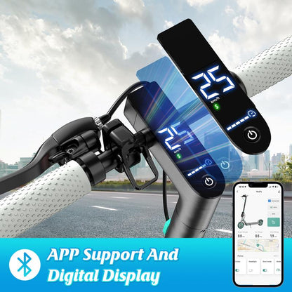 350W Powerful Motor Electric Scooter for Adults, 14Miles Long Range,19Mph (28Mph after App Lifting Restrictions), 36V 7.8AH Battery Portable Folding Commuting E-Scooter with App Control